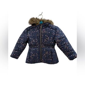 Rothschild 1881 Blue with Rose Gold Hearts Jacket ~ Size 4T